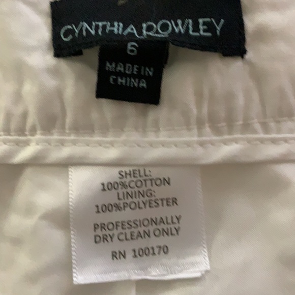 CYNTHIA ROWLEY WHITE EYELET EMBROIDERED SHORTS 6 SUMMER - Picture 4 of 11